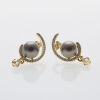 Silver Crescent Pearl Studs