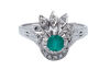 14ct White Gold Emerald and Diamond Ring