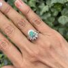 14ct White Gold Emerald and Diamond Ring - 2