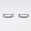 9ct White Gold Diamond Huggie Earrings