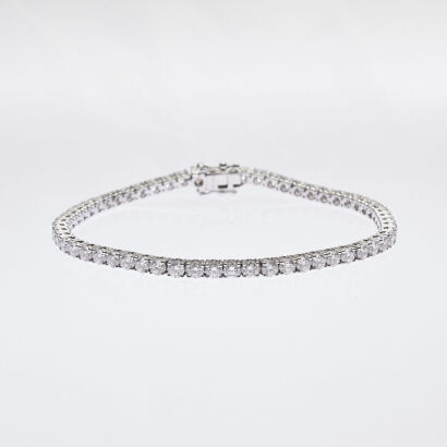 18ct White Gold Diamond Tennis Bracelet