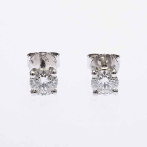 18ct White Gold 1.01ct Diamond Stud Earrings