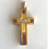 18ct Ruby and Diamond Cross
