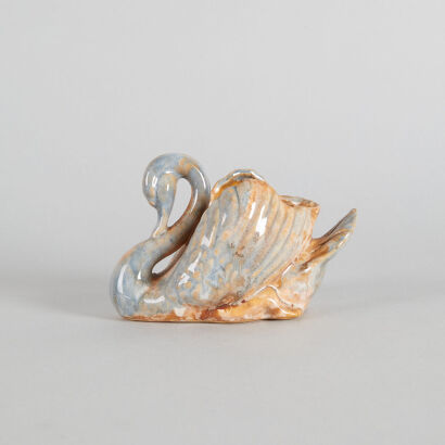 A Crown Lynn Trickle Glaze Swan 