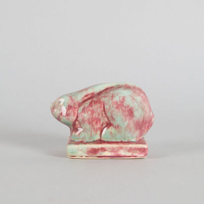 A Crown Lynn Trickle Glaze Rabbit