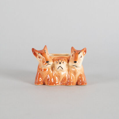 A Rare Crown Lynn Bulldog and Scottie Vase