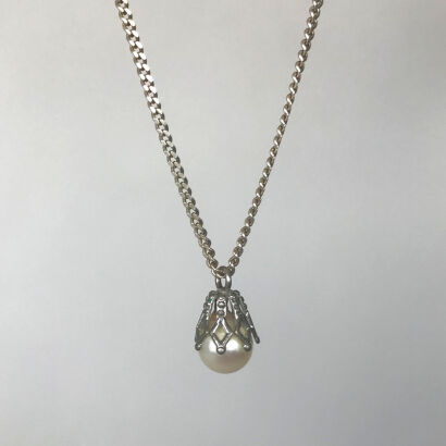 A Silver Pearl Necklace