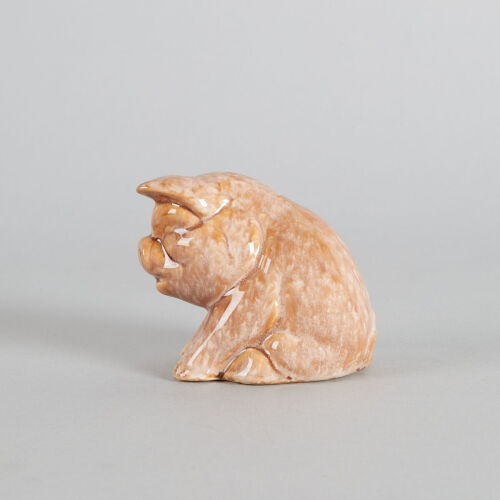 An Early Crown Lynn Trickle Glaze Pig 