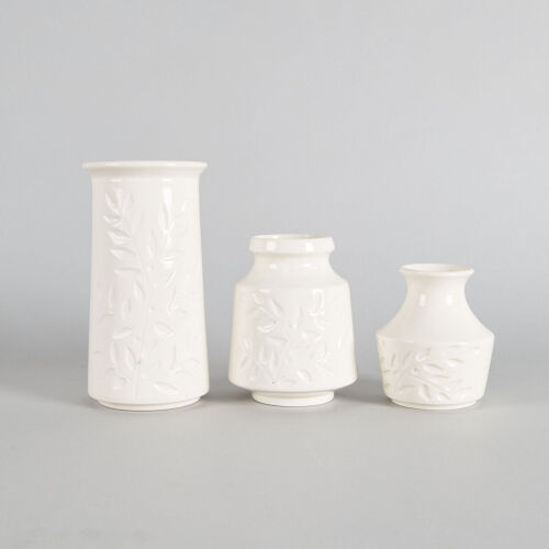 A Trio of Graduating Crown Lynn 'Greenstone Ceramica' Vases