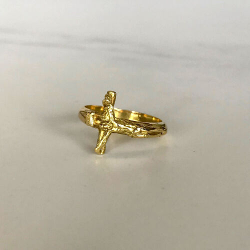 18ct Gold Crucifixion Ring