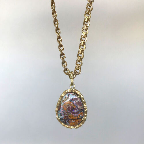 9ct Boulder Opal Pendant on Chain