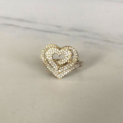 9ct Diamond Heart Ring