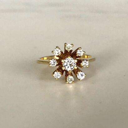 22ct Diamond Cluster Ring