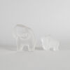 A Pair of Art Glass Elephant Ornaments