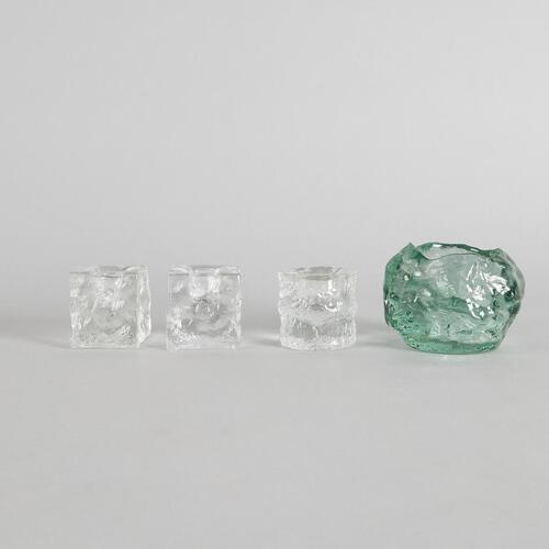 A Collection of Four Art Glass Votives