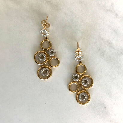 10ct Gold and Diamond Earrings