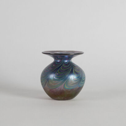 An Iridescent Art Glass Vase