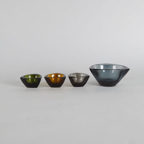 A Set of Four Art Glass Bowls