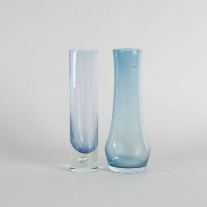 A Pair of Scandinavian Art Glass Vases