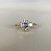 An Antique 18ct Sapphire and Diamond Ring