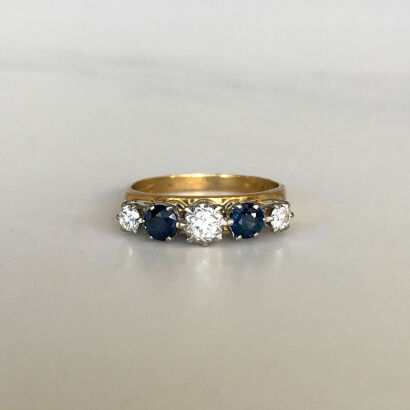 18ct Sapphire and Diamond Ring