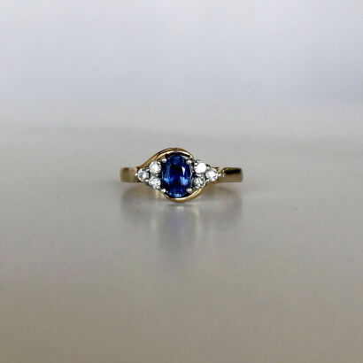 9ct Sapphire and Diamond Ring