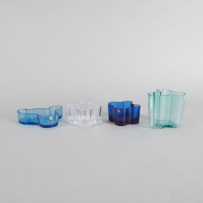 A Suite of Four Small Vases Designed by Alvar Aalto for Iittala