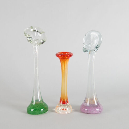 A Collection of Three Bud Vases