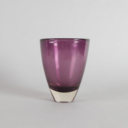 A Large Purple Art Glass Vase