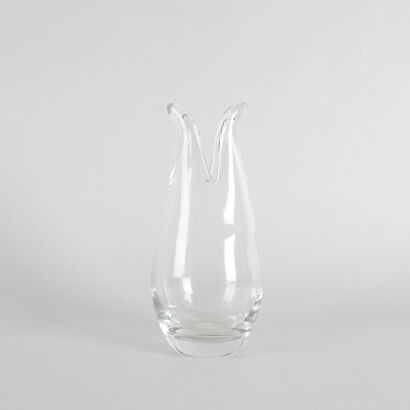 A Large Clear Glass Art Glass Vase