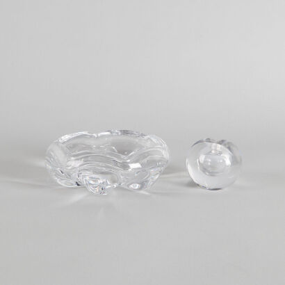 A Vicke Lindstrand for Kosta Boda Paperweight and an Orrefors Glass Bowl