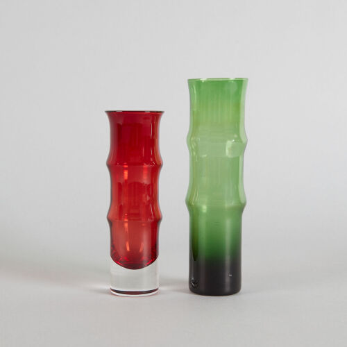 A Pair of Aseda 'Bamboo' Vases Designed by Bo Borgstrom