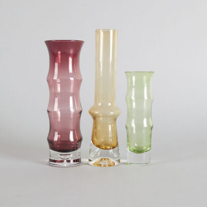 A Set of Three Aseda Vases Designed by Bo Borgstrom