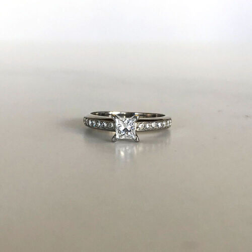 A 0.47ct Princess Cut Diamond Ring