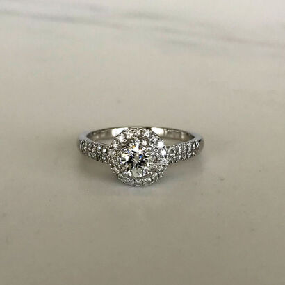 14ct Diamond Cluster Ring