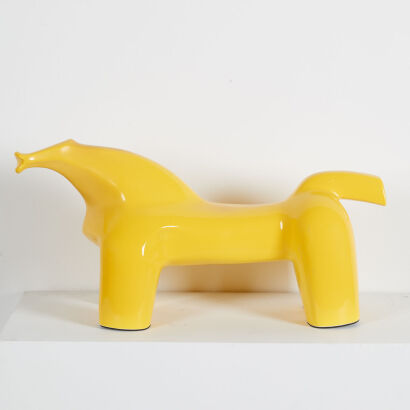 JIANXING LU A Horse Statue 彩陶马