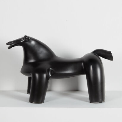 JIANXING LU A Horse Statue 彩陶马