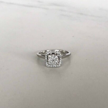 10ct Diamond Cluster Ring