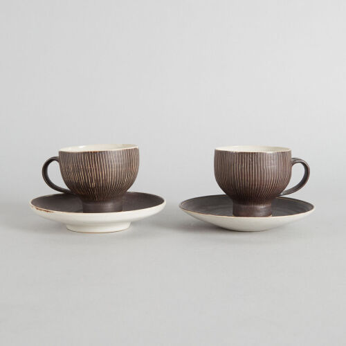 A Cup and Saucer Pairing by Dame Lucie Rie and Hans Coper