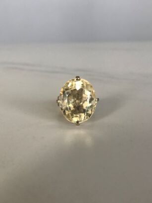 9ct Large Citrine Cocktail Ring