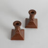 A Pair of Slip Cast Candlestick Holders - 2