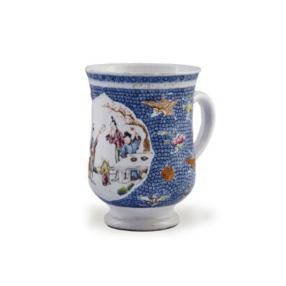 An 18th Century Chinese Export Blue and White Mug