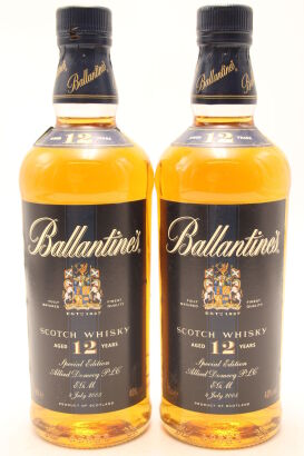 (2) Ballentines Scotch Whisky, 12yo, Special Edition, 40% ABV