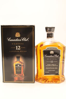 (1) Canadian Club Classic 12yo, 40% ABV, 1000ml