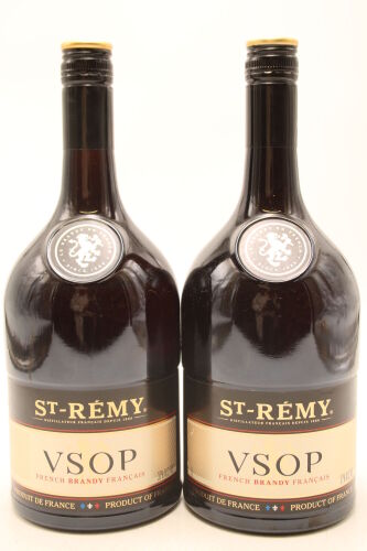 (2) St-Remy VSOP French Brandy, 37% ABV, 1000ml