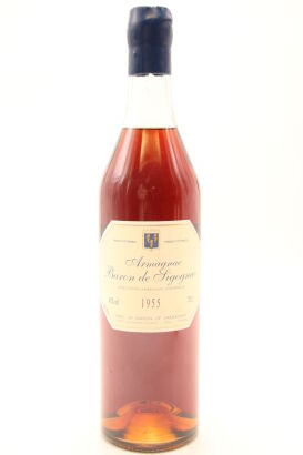 (1) 1955, Armagnac Baron de Sigognac, 40% ABV