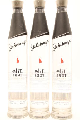 (3) Stolichnaya Elit Vodka, 40% ABV