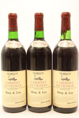 (3) 1984 Nobilos Cabernet Sauvignon Classic Claret, Huapai Valley