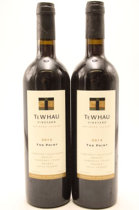 (2) 2014 Te Whau The Point Cabernet Merlot, Waiheke Island [BC95]