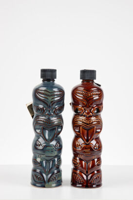 (2) Ti Toki Liqueur in Crown Lynn Decanters, in two different coloured glazes